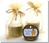 Baby Boy African American - Baby Shower Gold Tin Candle Favors