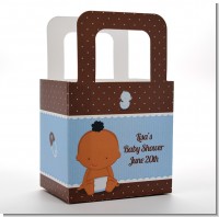 Baby Boy African American - Personalized Baby Shower Favor Boxes