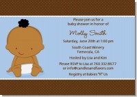 Baby Boy African American - Baby Shower Invitations