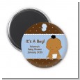 Baby Boy African American - Personalized Baby Shower Magnet Favors thumbnail