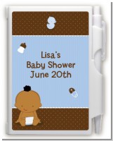 Baby Boy African American - Baby Shower Personalized Notebook Favor