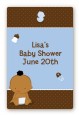 Baby Boy African American - Custom Large Rectangle Baby Shower Sticker/Labels thumbnail