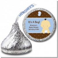 Baby Boy Asian - Hershey Kiss Baby Shower Sticker Labels