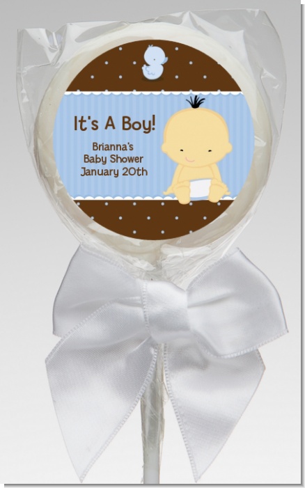 Baby Boy Asian - Personalized Baby Shower Lollipop Favors