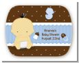 Baby Boy Asian - Personalized Baby Shower Rounded Corner Stickers thumbnail