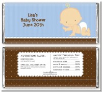 Baby Boy Caucasian - Personalized Baby Shower Candy Bar Wrappers