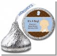 Baby Boy Caucasian - Hershey Kiss Baby Shower Sticker Labels thumbnail