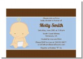 Baby Boy Caucasian - Baby Shower Petite Invitations