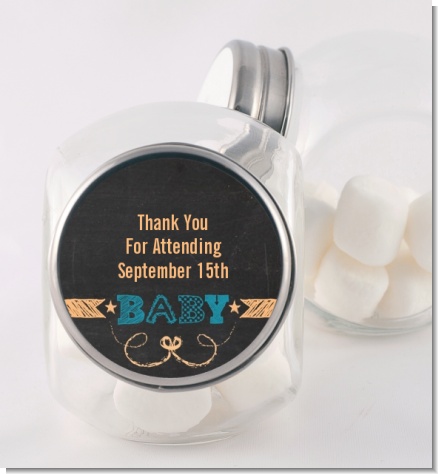 Baby Boy Chalk Inspired - Personalized Baby Shower Candy Jar