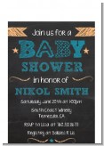 Baby Boy Chalk Inspired - Baby Shower Petite Invitations