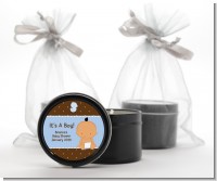 Baby Boy Hispanic - Baby Shower Black Candle Tin Favors