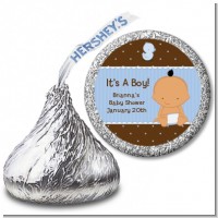 Baby Boy Hispanic - Hershey Kiss Baby Shower Sticker Labels