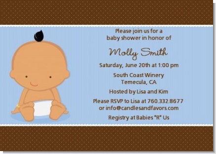 Baby Boy Hispanic - Baby Shower Invitations