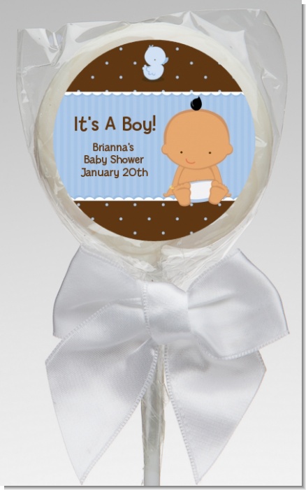 Baby Boy Hispanic - Personalized Baby Shower Lollipop Favors