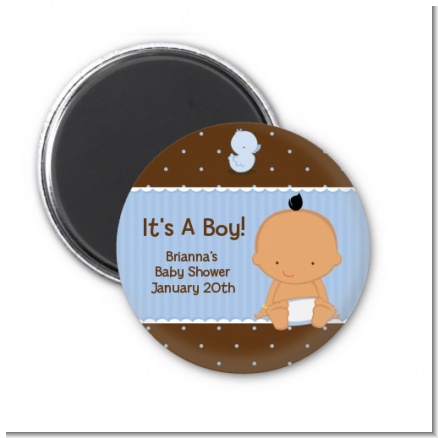 Baby Boy Hispanic - Personalized Baby Shower Magnet Favors