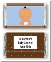 Baby Boy Hispanic - Personalized Baby Shower Mini Candy Bar Wrappers
