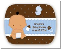 Baby Boy Hispanic - Personalized Baby Shower Rounded Corner Stickers