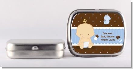 Baby Boy Caucasian - Personalized Baby Shower Mint Tins