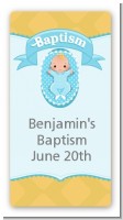 Baby Boy - Custom Rectangle Baptism / Christening Sticker/Labels