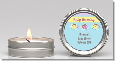 Baby Brewing Tea Party - Baby Shower Candle Favors