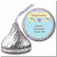 Baby Brewing Tea Party - Hershey Kiss Baby Shower Sticker Labels