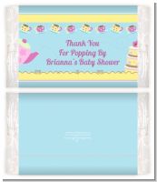 Baby Brewing Tea Party - Personalized Popcorn Wrapper Baby Shower Favors