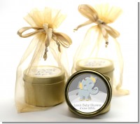 Baby Elephant - Baby Shower Gold Tin Candle Favors