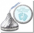 Baby Feet Baby Boy - Hershey Kiss Baby Shower Sticker Labels thumbnail