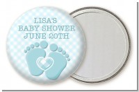 Baby Feet Baby Boy - Personalized Baby Shower Pocket Mirror Favors