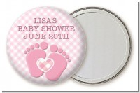 Baby Feet Baby Girl - Personalized Baby Shower Pocket Mirror Favors