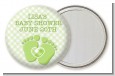 Baby Feet Baby Green - Personalized Baby Shower Pocket Mirror Favors thumbnail