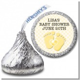 Baby Feet Neutral - Hershey Kiss Baby Shower Sticker Labels