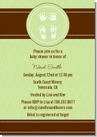 Baby Feet Pitter Patter Neutral - Baby Shower Invitations