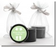 Baby Feet Pitter Patter Neutral - Baby Shower Black Candle Tin Favors thumbnail