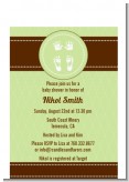Baby Feet Pitter Patter Neutral - Baby Shower Petite Invitations