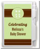 Baby Feet Pitter Patter Neutral - Baby Shower Personalized Notebook Favor