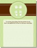 Baby Feet Pitter Patter Neutral - Baby Shower Notes of Advice