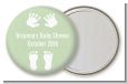 Baby Feet Pitter Patter Neutral - Personalized Baby Shower Pocket Mirror Favors thumbnail