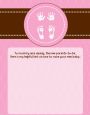 Baby Feet Pitter Patter Pink - Baby Shower Notes of Advice thumbnail