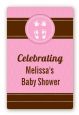 Baby Feet Pitter Patter Pink - Custom Large Rectangle Baby Shower Sticker/Labels thumbnail