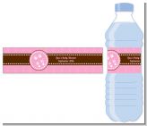 Baby Feet Pitter Patter Pink - Personalized Baby Shower Water Bottle Labels