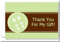 Baby Feet Pitter Patter Neutral - Baby Shower Thank You Cards