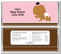 Baby Girl African American - Personalized Baby Shower Candy Bar Wrappe