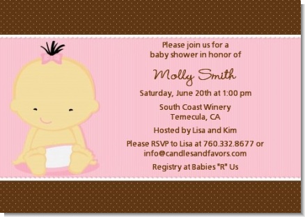 Baby Girl Asian - Baby Shower Invitations