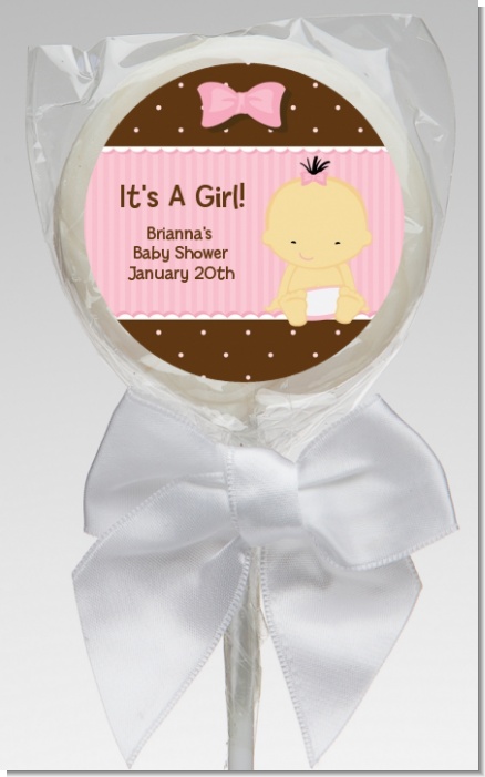 Baby Girl Asian - Personalized Baby Shower Lollipop Favors