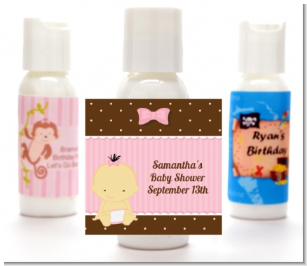 Baby Girl Asian - Personalized Baby Shower Lotion Favors