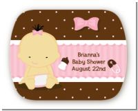 Baby Girl Asian - Personalized Baby Shower Rounded Corner Stickers