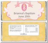 Baby Girl - Personalized Baptism / Christening Candy Bar Wrappers