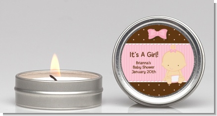 Baby Girl Caucasian - Baby Shower Candle Favors