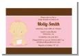 Baby Girl Caucasian - Baby Shower Petite Invitations thumbnail